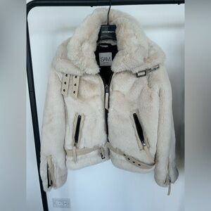 SAM. Women's Plush Cream Teddy Jacket